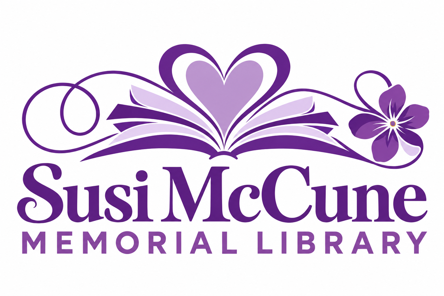 Purple Susi McCune Memorial Library logo